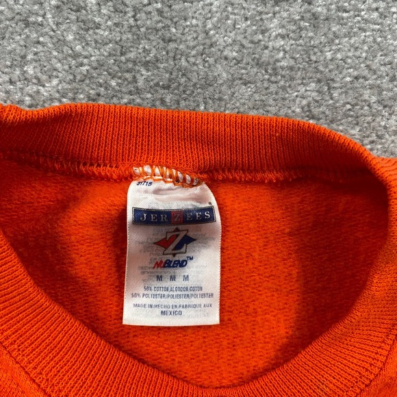 Lake Placid NY Crew Neck Sweater Size M Orange JERZEES Outdoor Adventure - Picture 4 of 9